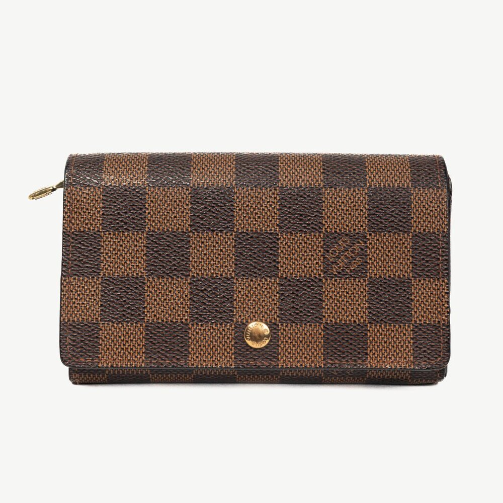 Louis Vuitton Tresor Damier Ebene Canvas Porte-Monnaie Billets Wallet